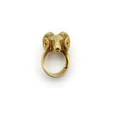 14K Gold Ram’s Head Ring with Citrine Kirsten's Corner