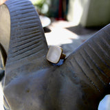 Victorian 14K Gold Family Crest Intaglio Ring of Stag in Quartz Stone Kirsten's Corner