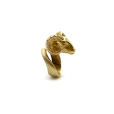 14K Gold Ram’s Head Ring with Citrine Kirsten's Corner