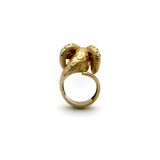 14K Gold Ram’s Head Ring with Citrine Kirsten's Corner