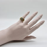 Vintage 22K Gold Wirework Ring with Ancient Silver Eagle Coin Kirsten's Corner