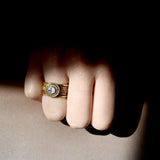 Vintage 22K Gold Wirework Ring with Ancient Silver Eagle Coin Kirsten's Corner