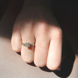 Art Deco 14K White Gold Old Mine Cut Diamond Engagement Ring jewelry Kirsten's Corner