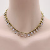 14K Gold Victorian Moonstone Fringe Necklace Necklace Kirsten's Corner
