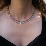 14K Gold Victorian Moonstone Fringe Necklace Necklace Kirsten's Corner