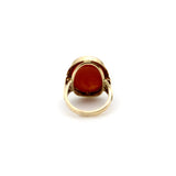 Victorian 14K Gold Banded Agate Intaglio Signet Ring Ring Kirsten's Corner