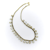 14K Gold Victorian Moonstone Fringe Necklace Necklace Kirsten's Corner