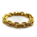 Vintage 18K Gold Woven Oval Link Bracelet Bracelet Kirsten's Corner