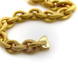 Vintage 18K Gold Woven Oval Link Bracelet Bracelet Kirsten's Corner