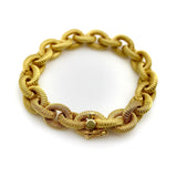 Vintage 18K Gold Woven Oval Link Bracelet Bracelet Kirsten's Corner