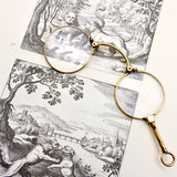 Edwardian 14K Gold Mechanical Lorgnette Objects of Vertu Kirsten's Corner