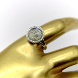 18K Gold 1950’s Carved Moonstone Man in the Moon Ring with Diamonds RING Kirsten's Corner