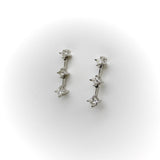 14K White Gold Princess Cut Diamond Dangle Earrings Earrings Kirsten's Corner