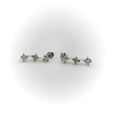 14K White Gold Princess Cut Diamond Dangle Earrings Earrings Kirsten's Corner