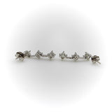 14K White Gold Princess Cut Diamond Dangle Earrings Earrings Kirsten's Corner