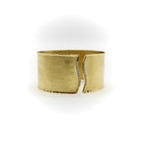 Marika Desert Gold 14K Gold Cuff Bracelet with Diamond Wave Bracelet Kirsten's Corner