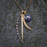Victorian 18K Gold Pearl Crescent Moon Pendant Kirsten's Corner