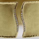 Marika Desert Gold 14K Gold Cuff Bracelet with Diamond Wave Bracelet Kirsten's Corner