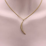 Victorian 18K Gold Pearl Crescent Moon Pendant Kirsten's Corner