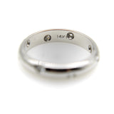 Vintage 14K White Gold Band with Diamond Etoile Ring jewelry Kirsten's Corner