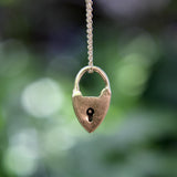 9K Gold Itsy Bitsy Padlock Heart Charm Kirsten's Corner