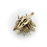 Victorian 14K Gold Rose Cut Diamond Winged “En Tremblant” Insect Brooch Kirsten's Corner