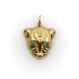 Vintage 18K Gold Egyptian Revival Sekhmet Lion Pendant from Egypt Pendant Kirsten's Corner