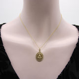 18K Gold Orly Marcel Lakshmi Pendant with Diamond Halo Kirsten's Corner