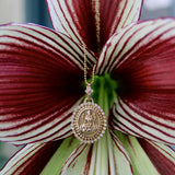 18K Gold Orly Marcel Lakshmi Pendant with Diamond Halo Kirsten's Corner