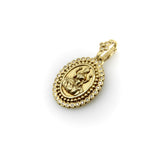 18K Gold Orly Marcel Lakshmi Pendant with Diamond Halo Kirsten's Corner