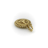 18K Gold Orly Marcel Lakshmi Pendant with Diamond Halo Kirsten's Corner