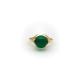Vintage Marina B 18K Gold Chalcedony Orb Ring Ring Kirsten's Corner