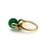 Vintage Marina B 18K Gold Chalcedony Orb Ring Ring Kirsten's Corner
