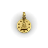22K Gold Orly Marcel Buddha Pendant with Diamond Flower Bail Kirsten's Corner