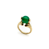 Vintage Marina B 18K Gold Chalcedony Orb Ring Ring Kirsten's Corner