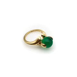 Vintage Marina B 18K Gold Chalcedony Orb Ring Ring Kirsten's Corner
