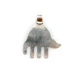 Vintage Berber Hand of Fatima/ Hamsa Sterling Silver Pendant with Abstract Motif Pendant Kirsten's Corner