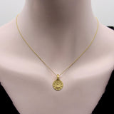 22K Gold Orly Marcel Buddha Pendant with Diamond Flower Bail Kirsten's Corner