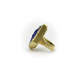 18K Gold Freeform Artisan Lapis Lazuli Ring Ring Kirsten's Corner