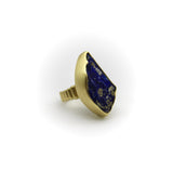 18K Gold Freeform Artisan Lapis Lazuli Ring Ring Kirsten's Corner