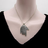 Vintage Berber Hand of Fatima/ Hamsa Sterling Silver Geometric Motif Pendant Pendant, Charm Kirsten's Corner