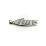 Vintage Berber Hand of Fatima/ Hamsa Sterling Silver Geometric Motif Pendant Pendant, Charm Kirsten's Corner