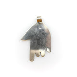 Vintage Berber Hand of Fatima/ Hamsa Sterling Silver Geometric Motif Pendant Pendant, Charm Kirsten's Corner