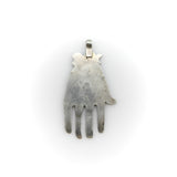 Vintage Berber Hand of Fatima/ Hamsa Sterling Silver Pendant with Central Flower Motif Pendant, Charm Kirsten's Corner