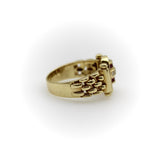 Vintage 18K Gold Diamond and Ruby Buckle Ring ring Kirsten's Corner