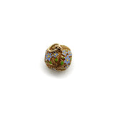 14K Gold Victorian Forget-Me-Not-Orb with Enamel pendant, Charm Kirsten's Corner
