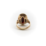 14K Rose Gold Deep Red Agate Cameo Ring Ring Kirsten's Corner