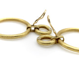 Vintage 14K Gold Florentine Finish Double Hoop Earrings Earrings Kirsten's Corner