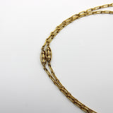 10K Gold Long Chain with Oblong and Purple Paste Stations Chain Kirsten's Corner