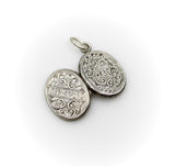 Victorian Sterling Silver Mizpah Hand Engraved Locket Kirsten's Corner